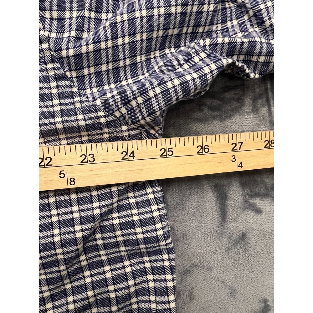 Brittania Button Down Shirt Mens Large L Blue Plaid Short Sleeve Cotton Levi's - Picture 2 of 7
